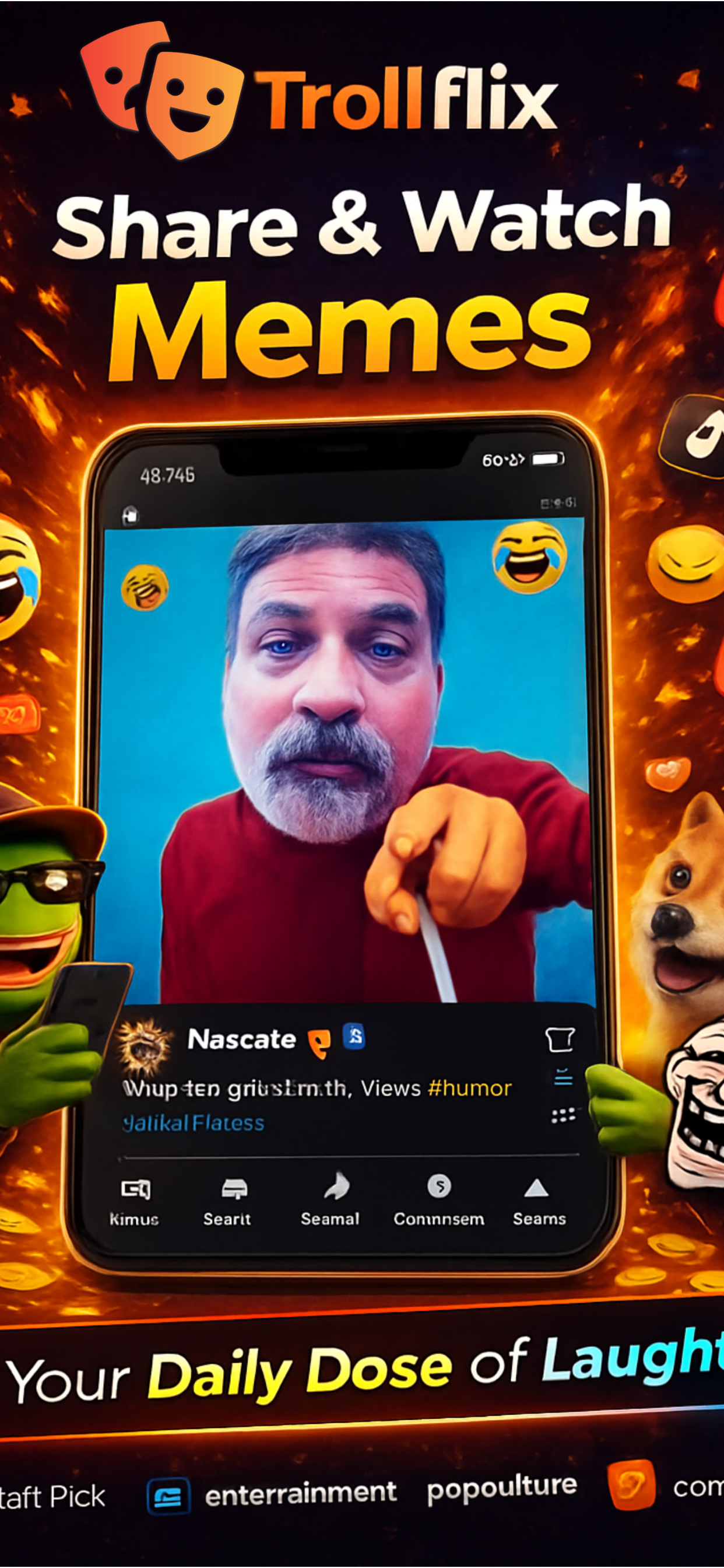 Trollflix Android app preview